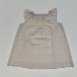 Bonpoint Cream Checked Dress With Neon Smocking: 18 Months