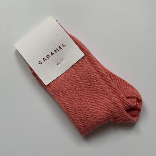 Caramel Apricot Ribbed Socks: 18 Months (Brand New)