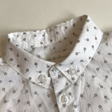 Marie-Chantal White Cotton Print Shirt: 5 Years