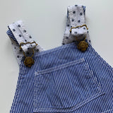 Petit Bateau Blue And White Stripe Short Overalls: 12 Months