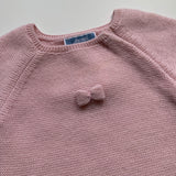 Jacadi Pink Wool All-In-Wool With Bow: 1 Month
