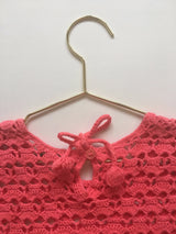 Bonpoint coral crochet summer dress