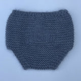 Tocoto Vintage Grey Knitted Bloomers: 1-3 Months